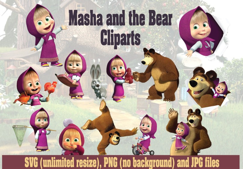 Masha and Bear Masha smiles