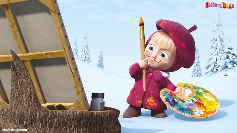 Olga Barantseva and Bear Stepan