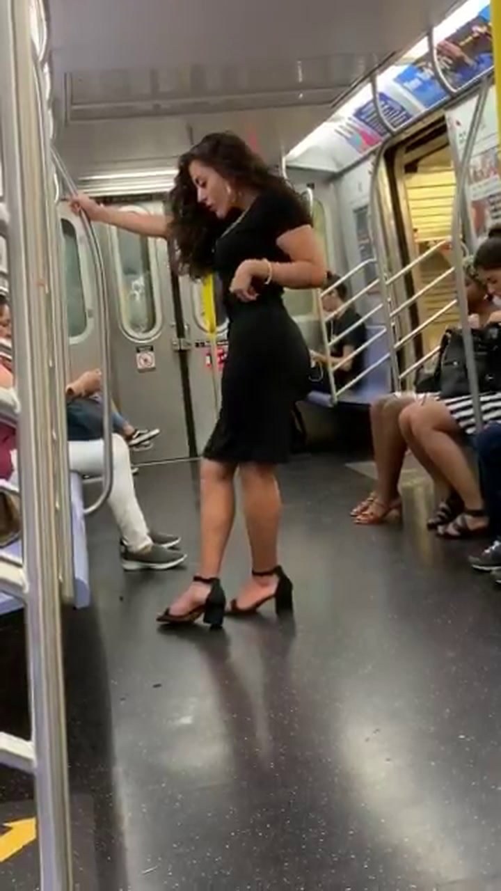 Drunk women in public transport