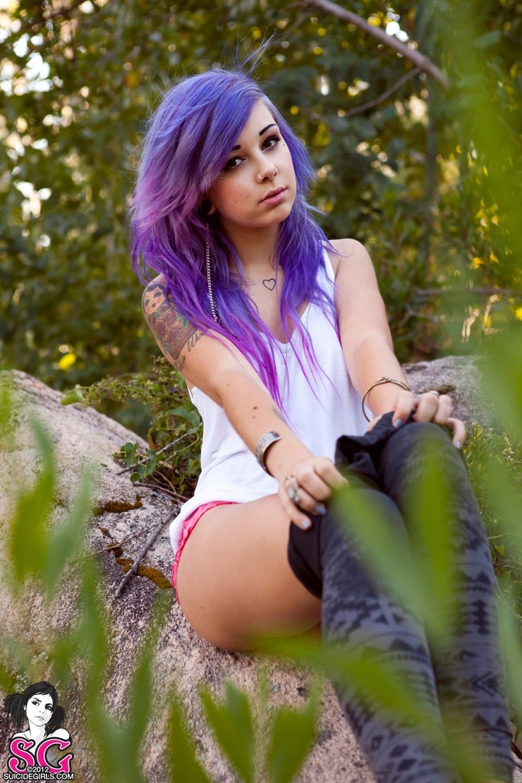 Girl with purple hair Sexy