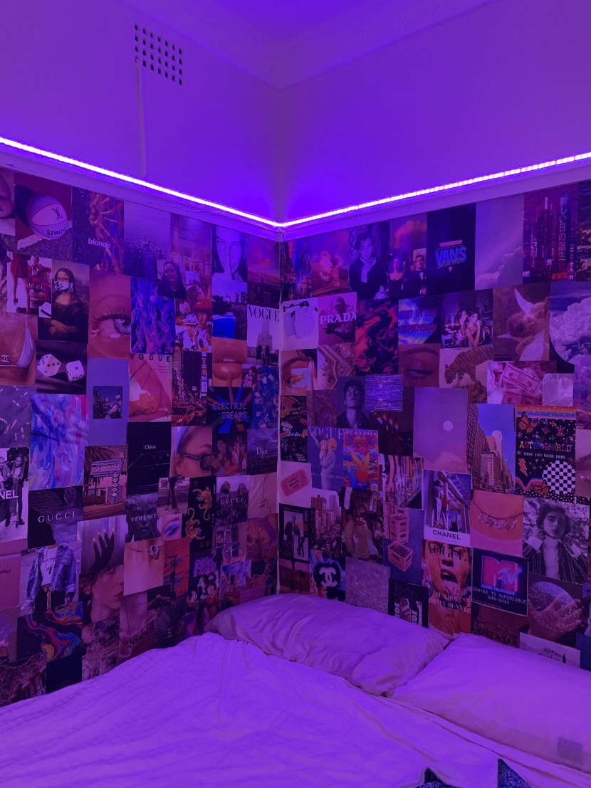 Purple room for a teenager