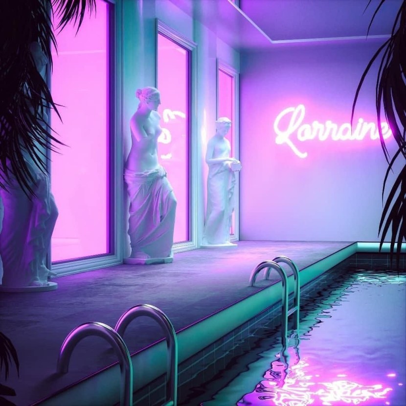 Neon bedroom art