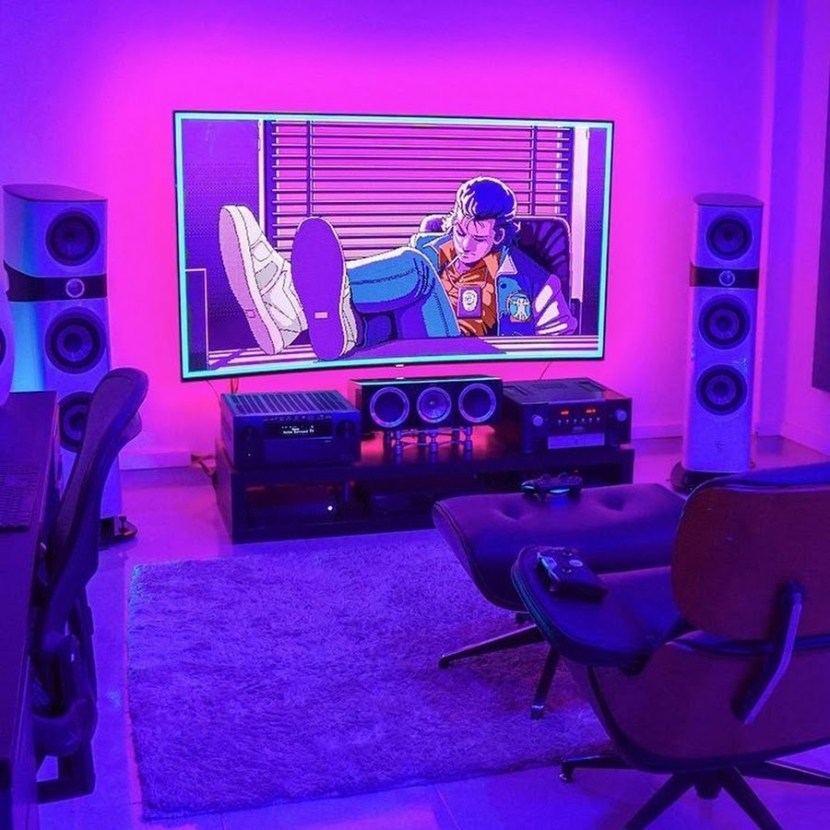 Neon game room