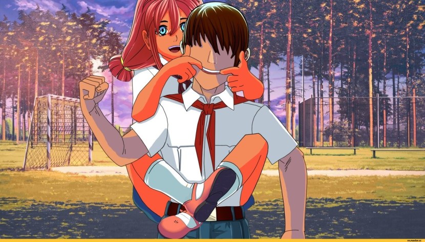 Girl with a full -length sword