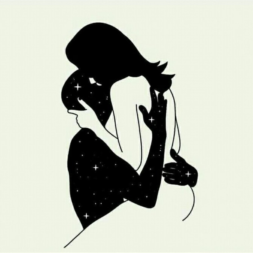 Love minimalism drawing