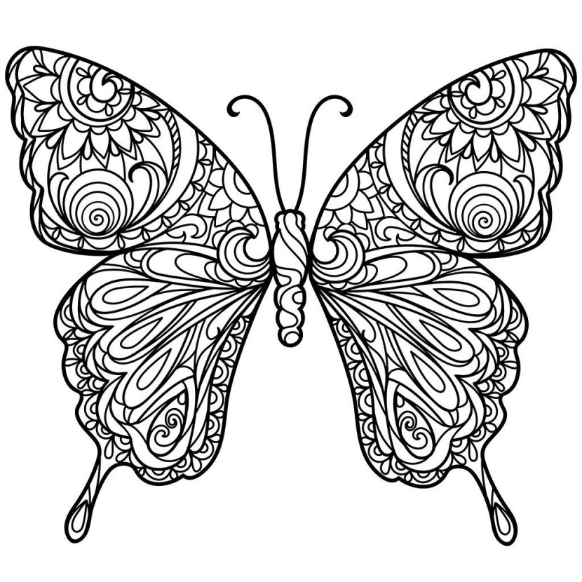 Coloring anti -stress butterflies