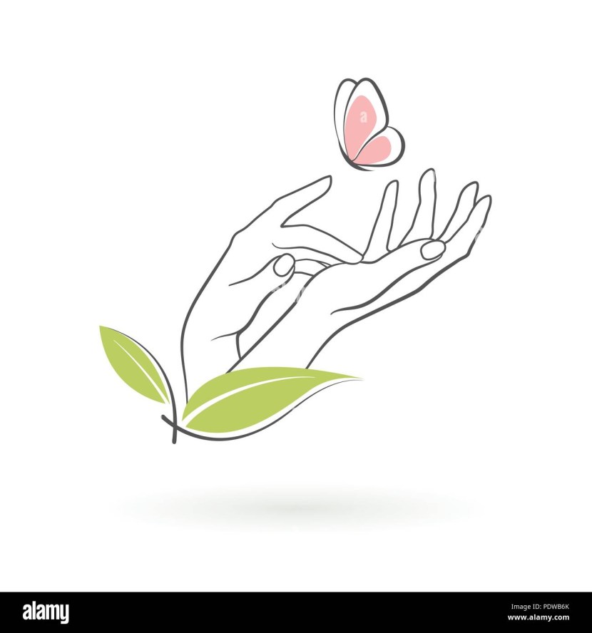 Logo flower in hand