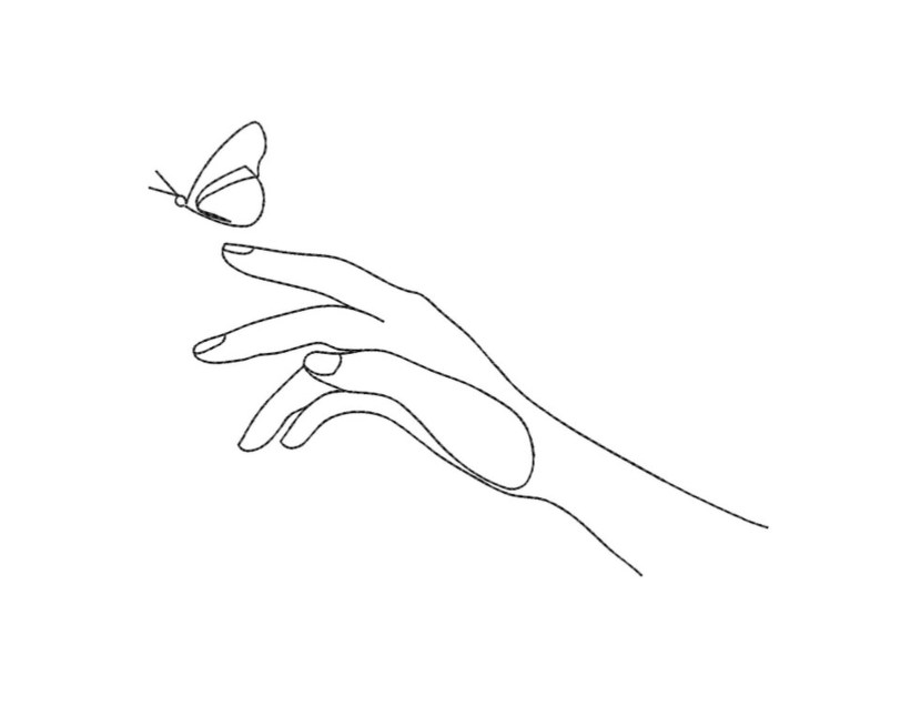 Butterfly with one line