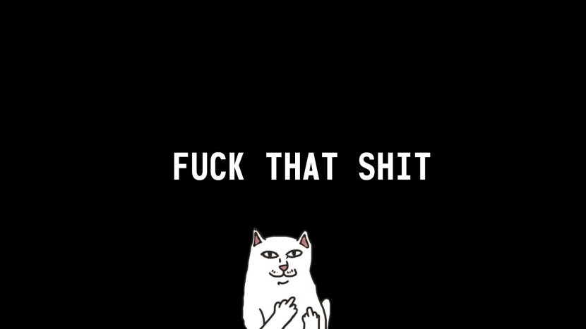 Wallpaper with swearing inscriptions