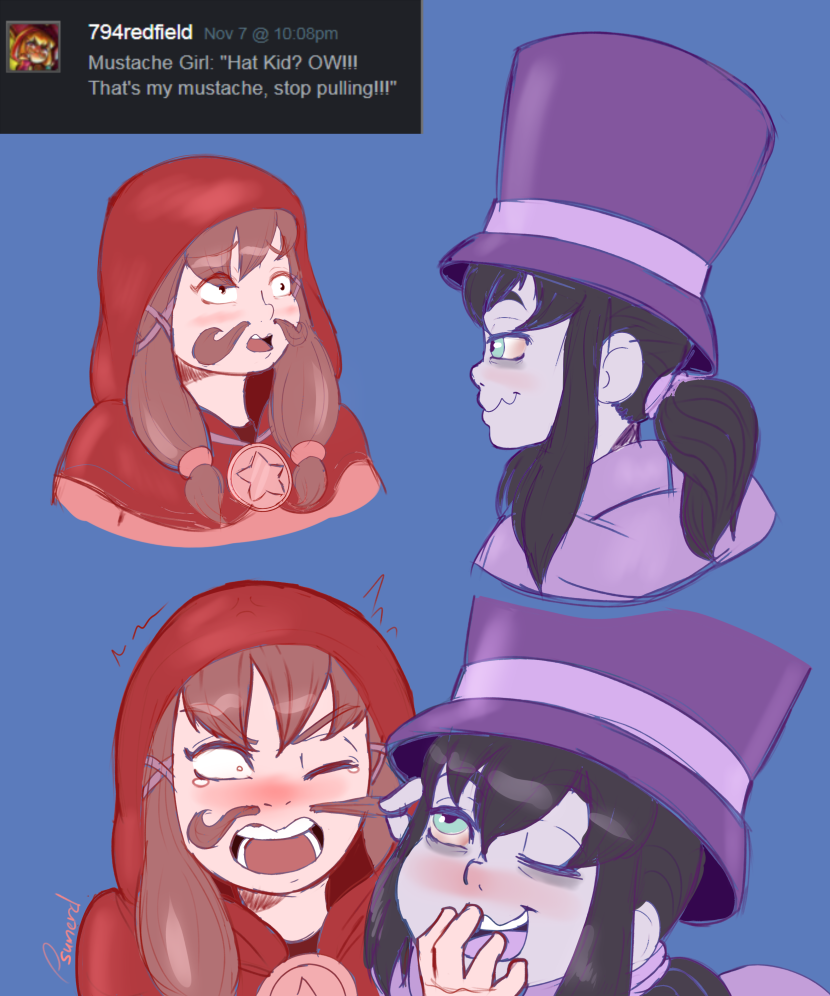 A Hat in Time Hat Kid X Mustache Girl