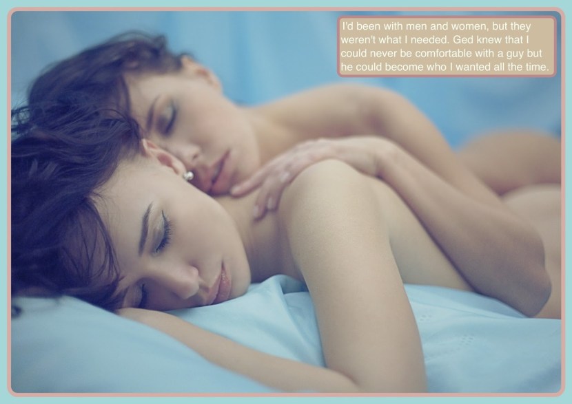 Two girls sleep in an embrace