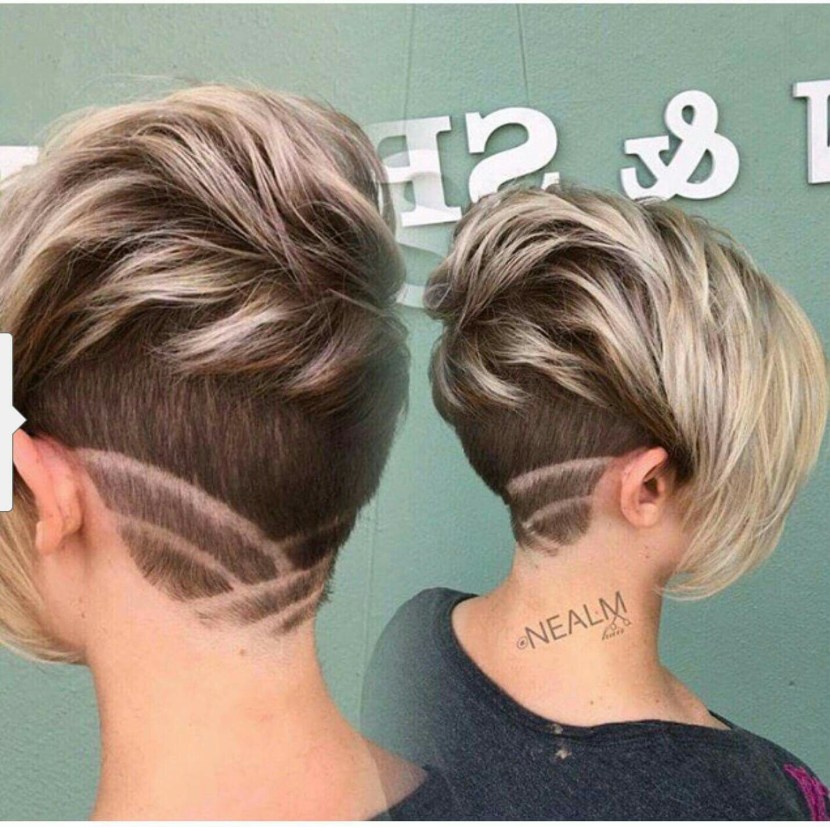 Short curls with shaved temples