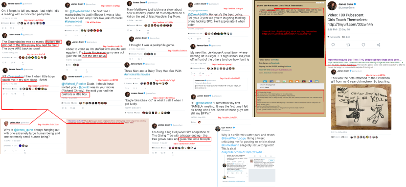 IS James Gunn a Pedophile