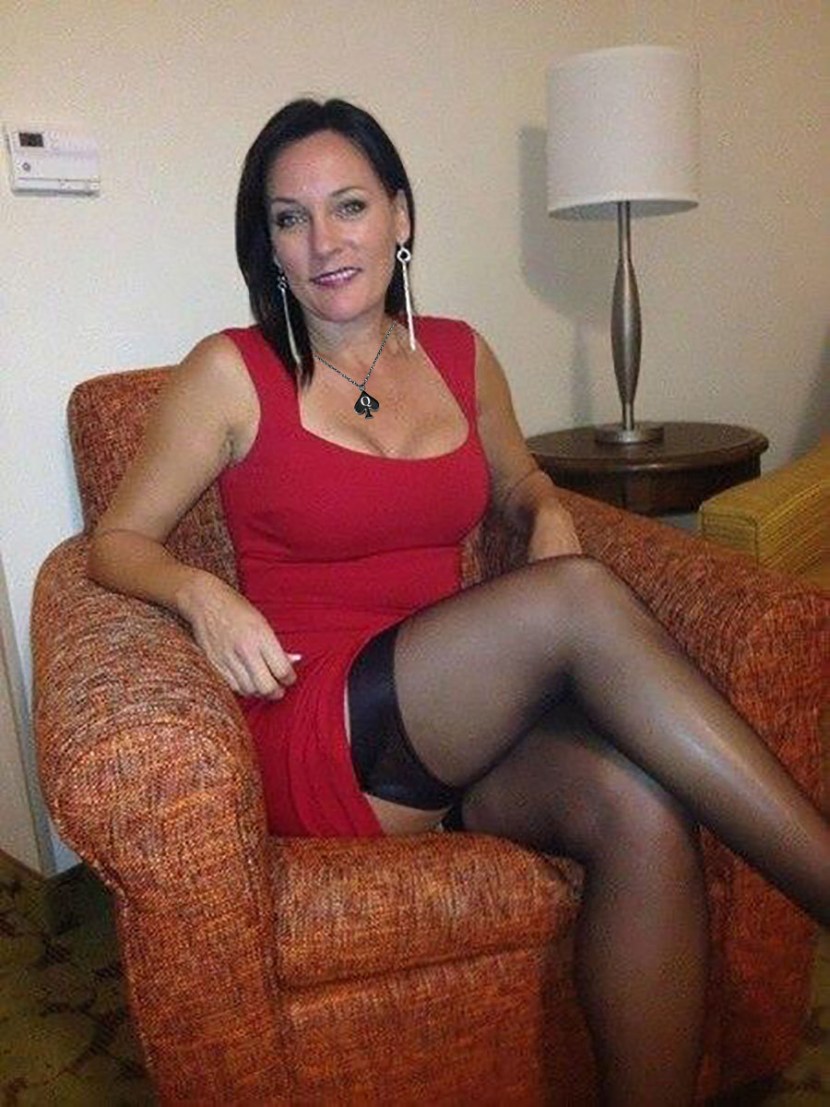 Adult mothers in stockings
