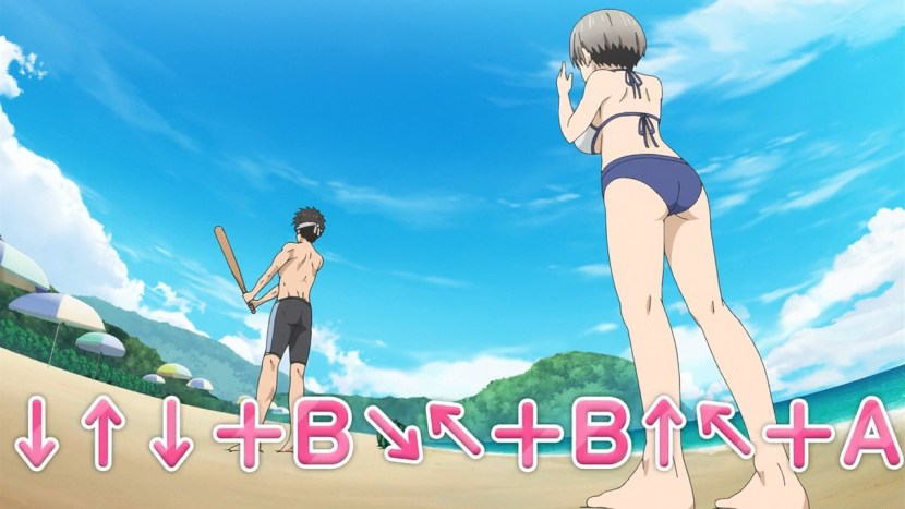 Udzaki in a swimsuit