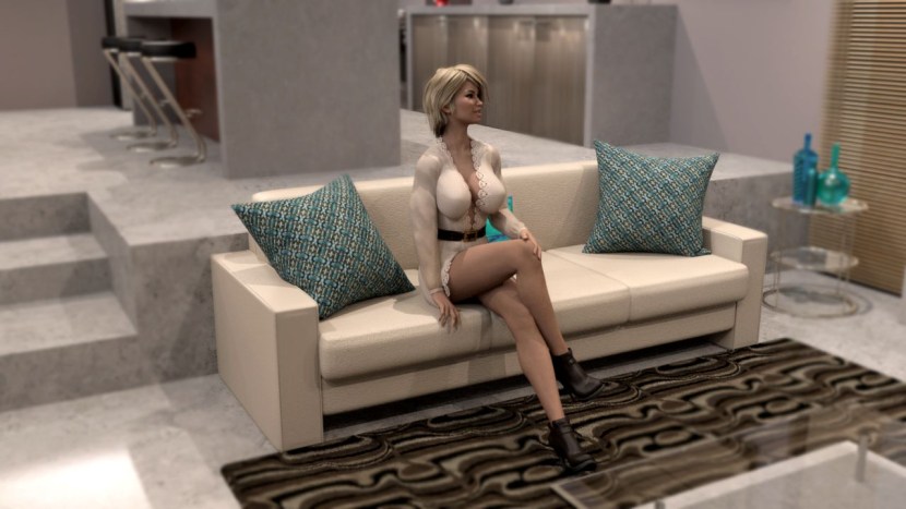 The husband is watching