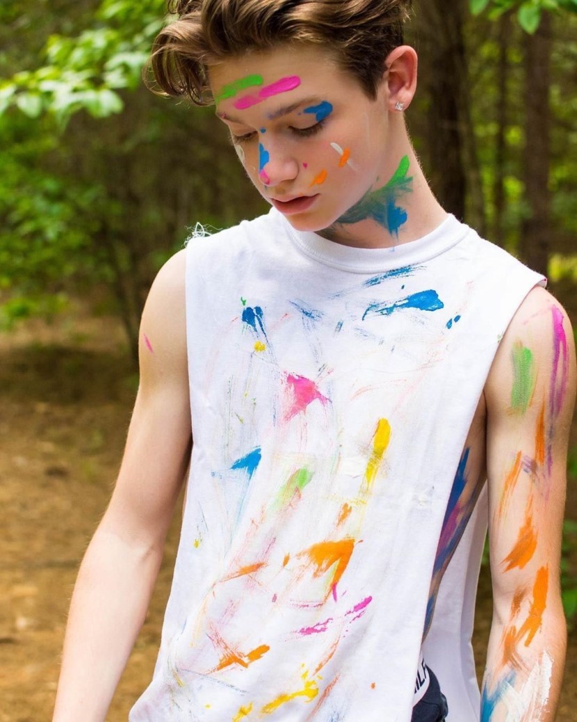 Firm in front of the child