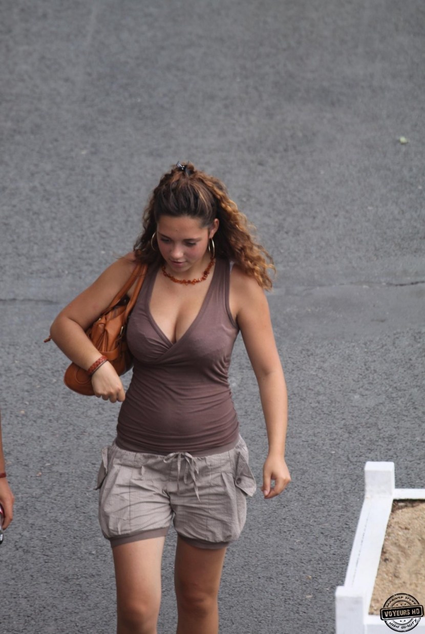 Huge bust under clothes