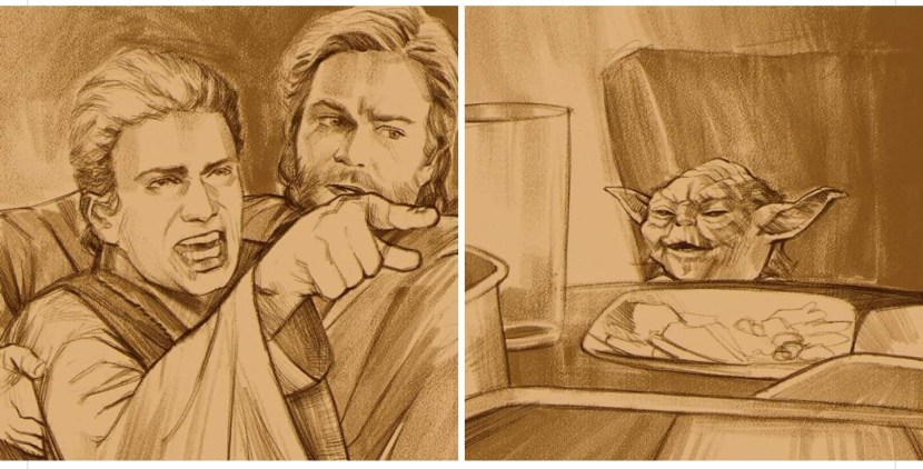 Meme Star Wars Anakin and Ob van