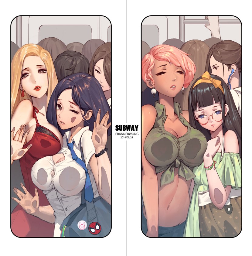 In the subway without pants