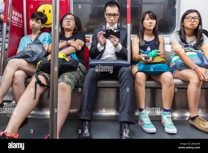 In tights in transport