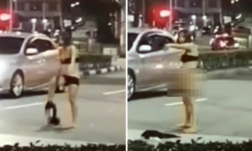 Striptezers in a taxi