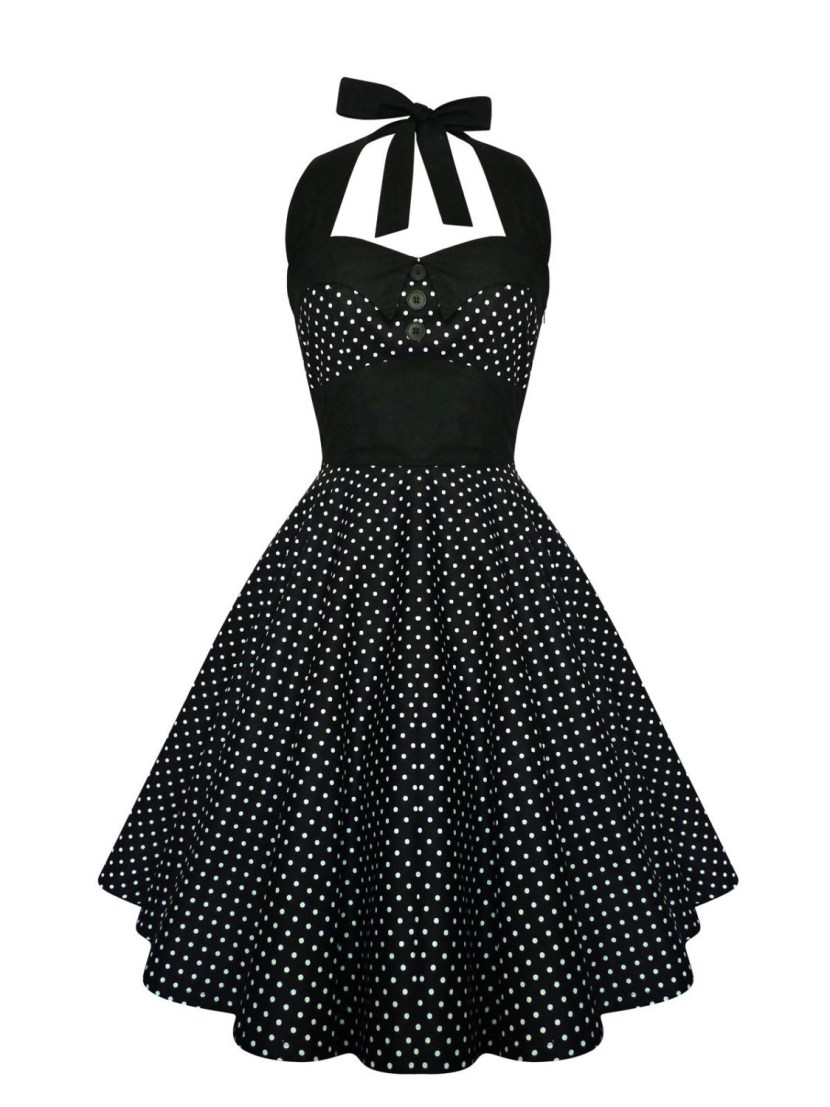 Fashion of the 60s in polka dots