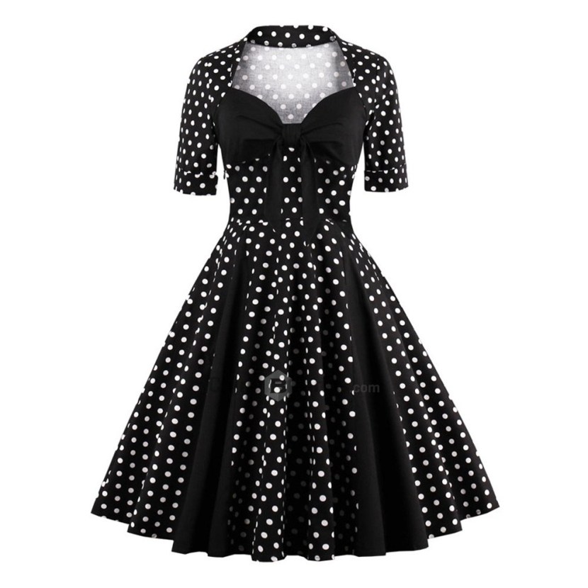 Retro trapezoid dress