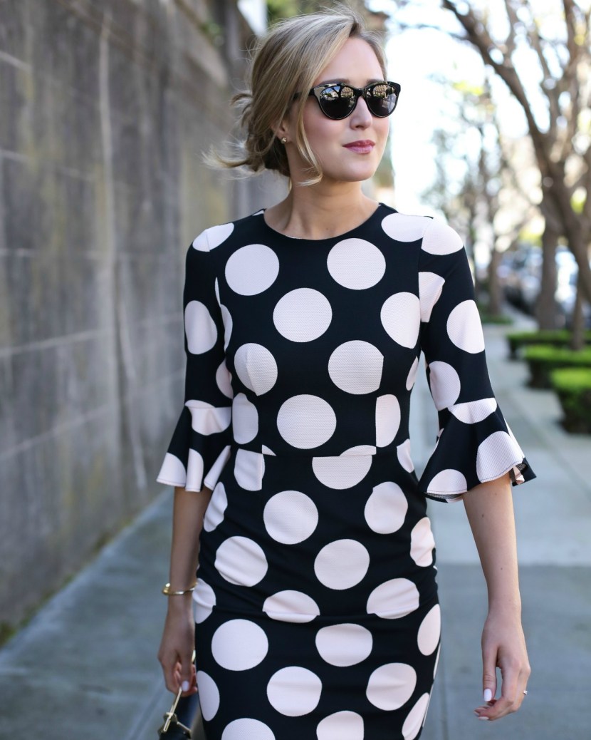 Dress in peas black short
