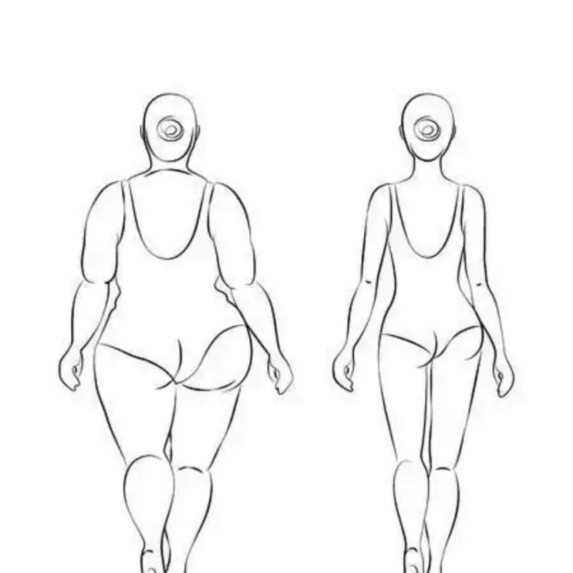 Figures of full women sketches