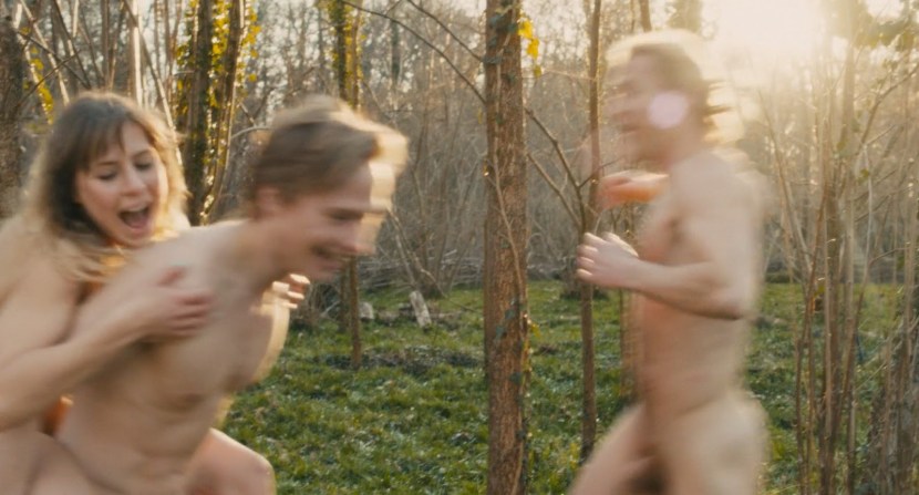 German Nude Woman Walks Through The Woods