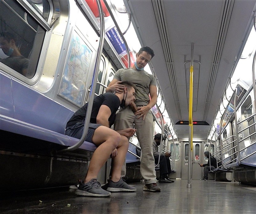 Japanese naked in the subway