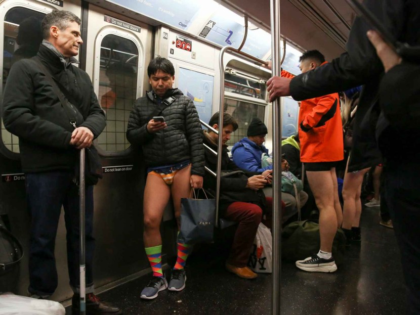 Naked Victoria Blaise at the tram