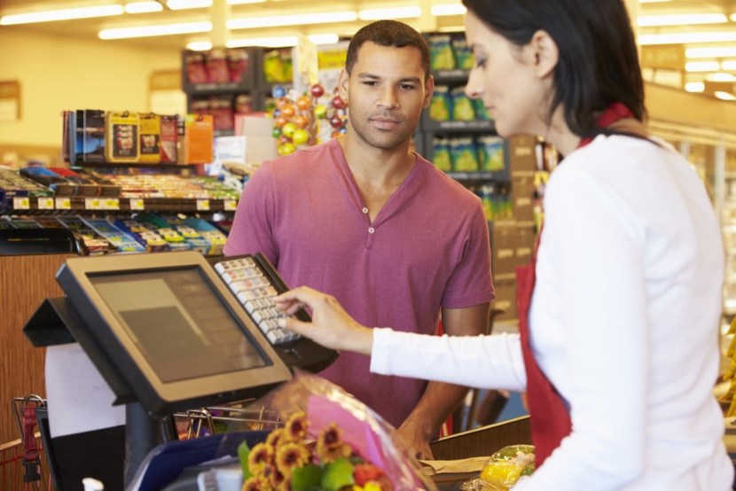 Seller in a tool store