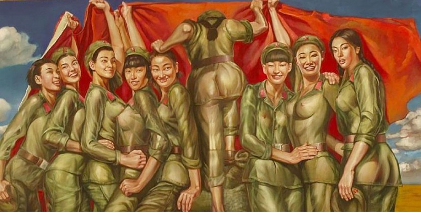 Chinese artist Hu Ming Girls in the army