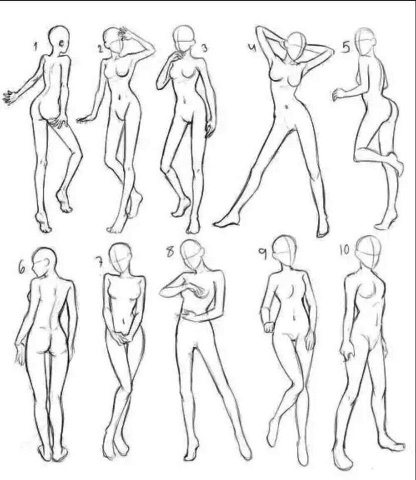 Pose for drawing female