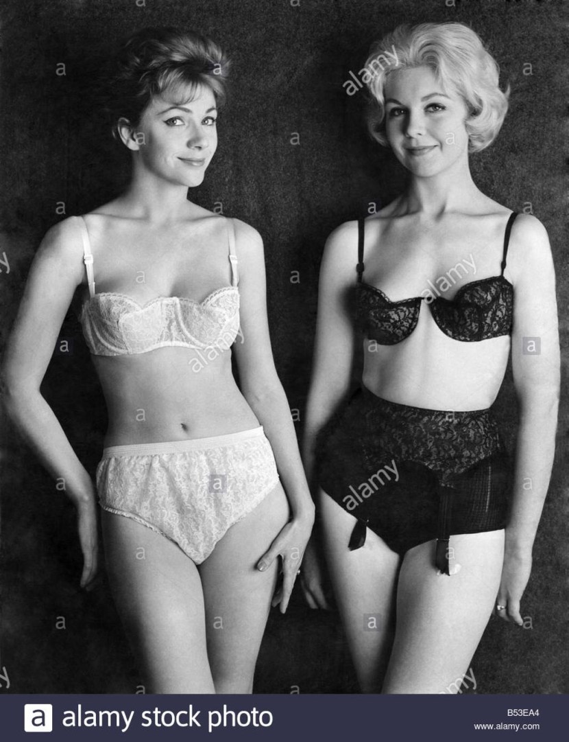 Women in vintage underpants