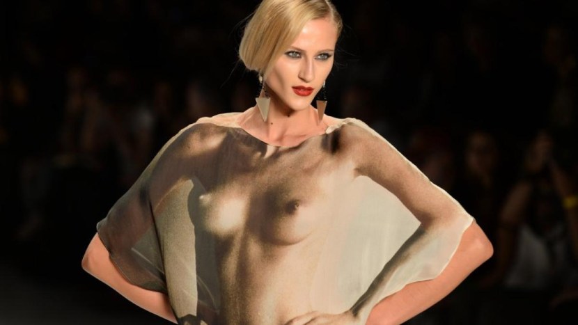 Michaela Shefer on the catwalk