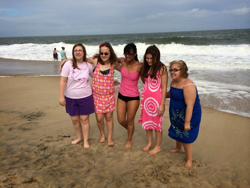 Beach volleyball schoolgirl
