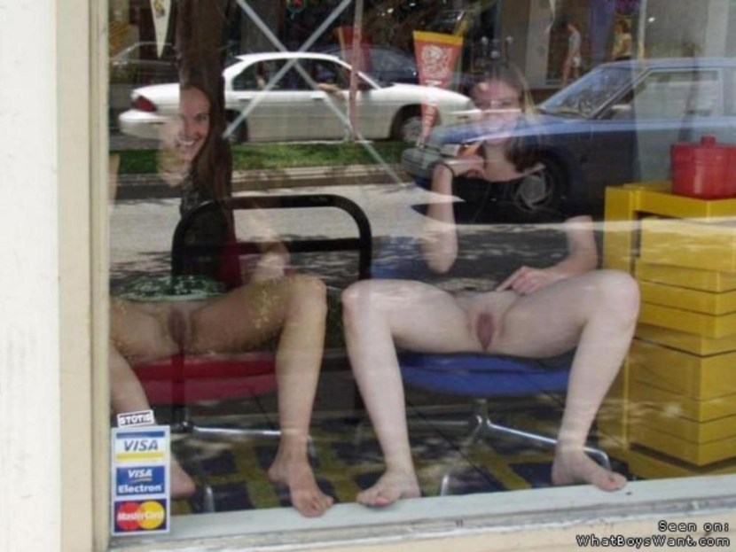 Women in the toilet below