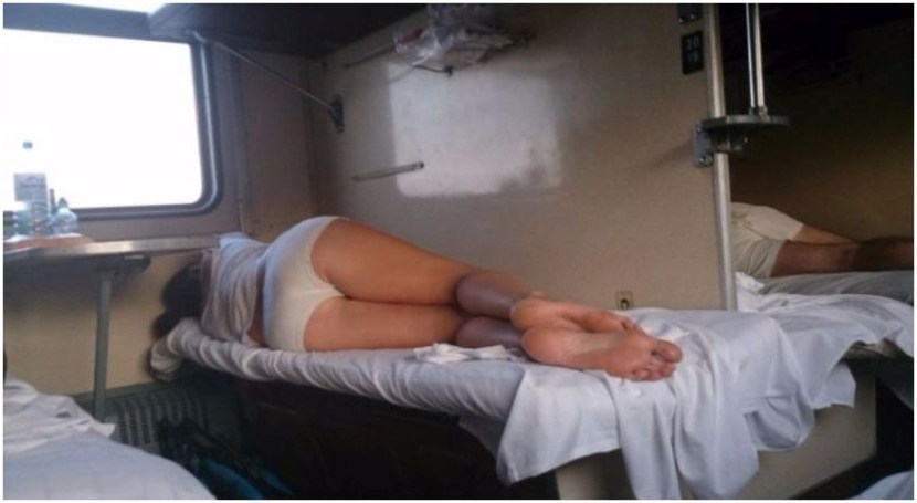 Breeding the chest on the bus