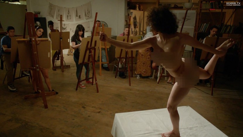 Naked Nyusha spreads his legs