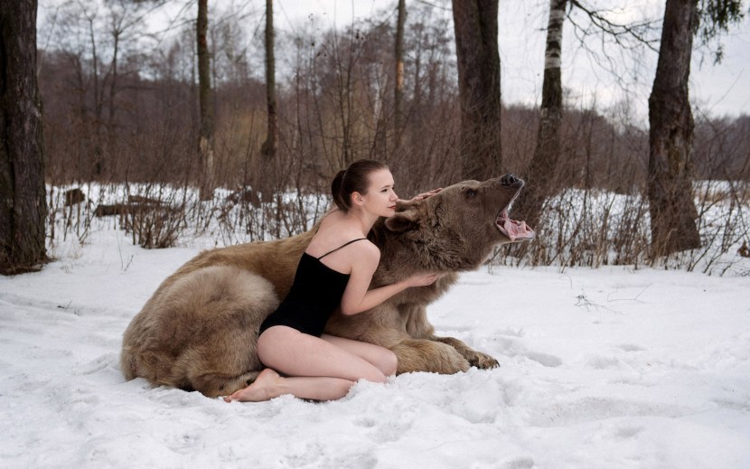 Olga Barantseva and Bear Stepan
