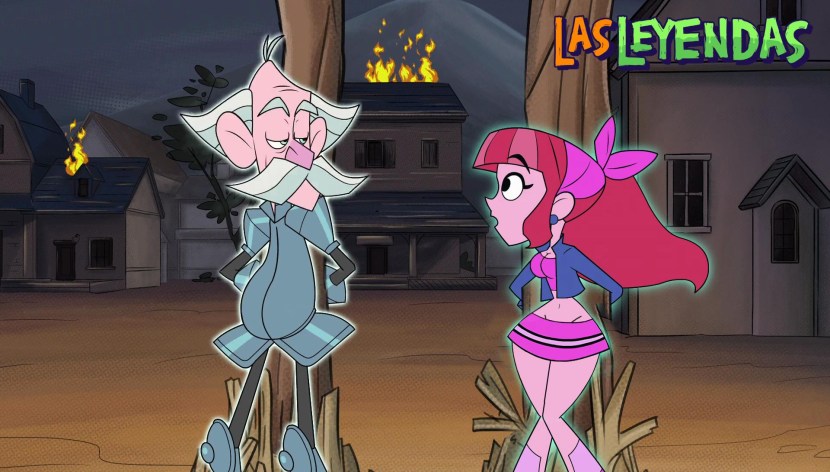 The girl is on the leash