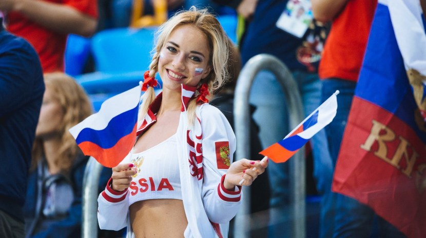 Fan of the Russian national football team Natalya Nemchinova