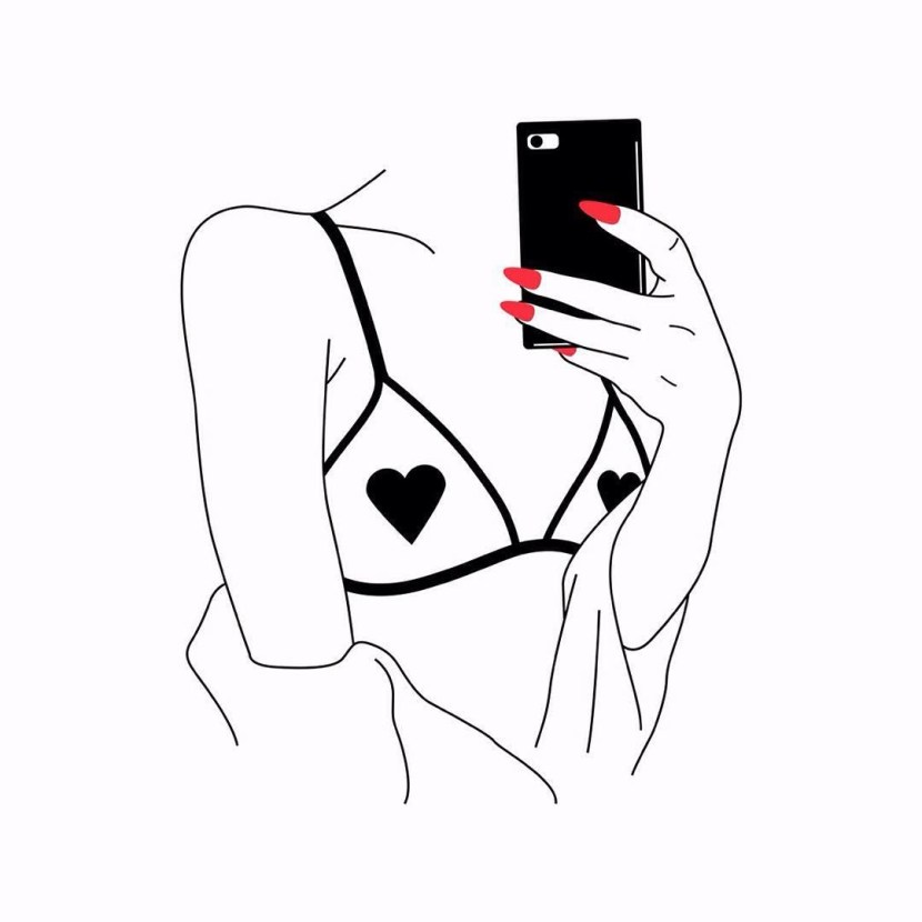 Minimalistic drawings Light with girls