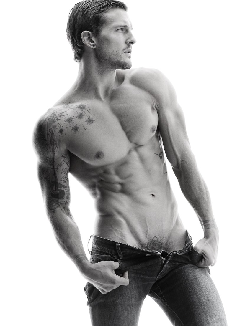 Model with naked torso