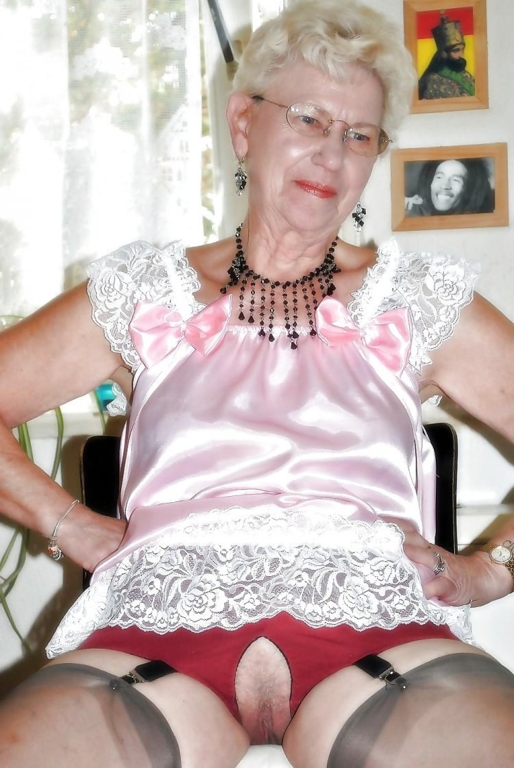 Naked grannies in thongs