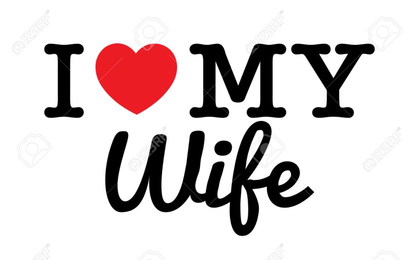 Stickers with the inscription I love my wife