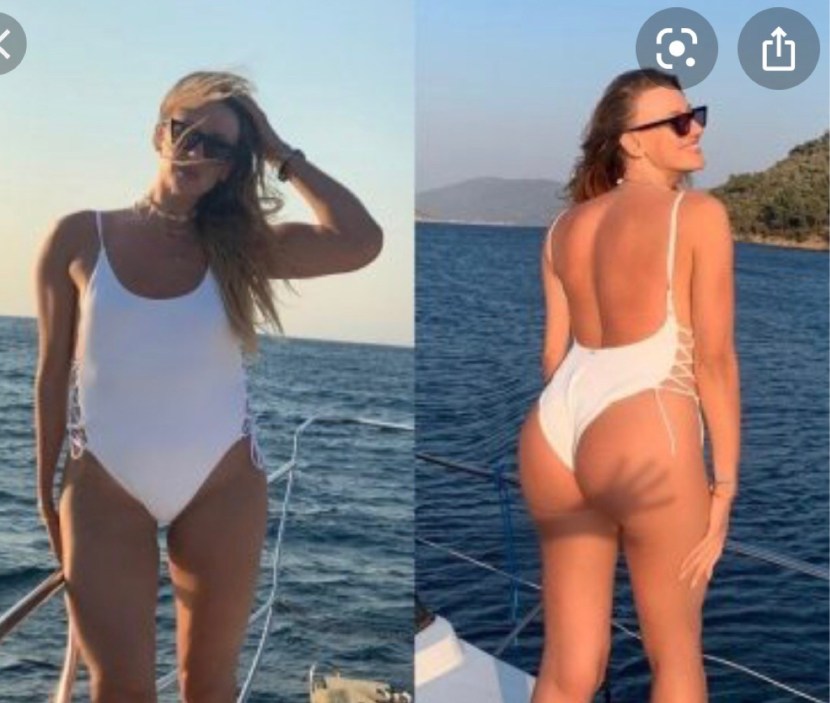 Lesya Nikityuk cowards in an eagle and tails